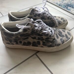 Vans Black and White Textured Sneakers